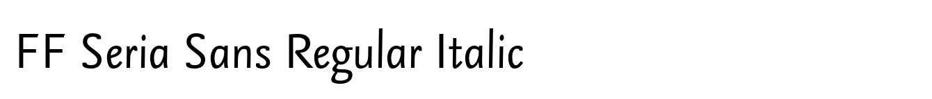 FF Seria Sans Regular Italic